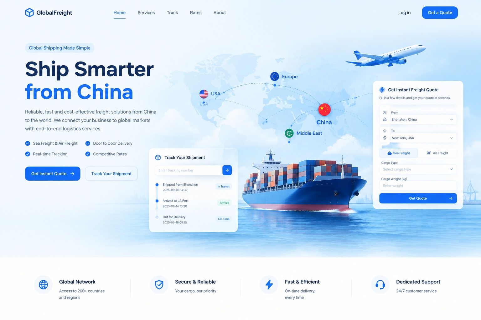 3D digital logistics calculation center and cloud data visualization
